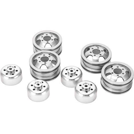 RC-Felge aus Aluminiumlegierung für WPL Fj40 C14 C24 B14 B24 B16 B36, Maßstab 1:16, silberfarben (1/5)