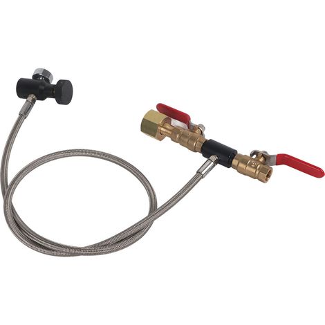 Adaptateur de Recharge CO2 CGA-320 avec Manomètre et Tuyau pour Réservoir à Soda 36" (1/5)