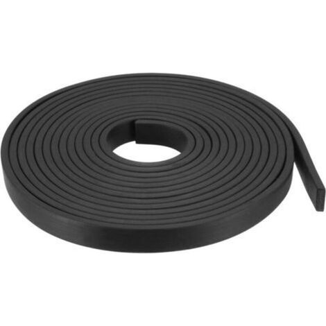 Bande Étanchéité Solide Rectangle Caoutchouc 10mm Large 3mm Épais 3 Mètres Long Noir (1/5)
