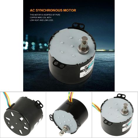 Moteur synchrone miniature 220V, couple élevé, vitesse lente 10 tr/min, rotation CW/CCW