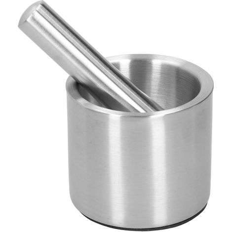 Mortier et pilon en acier inoxydable, moulin à ail manuel, broyeur et concasseur, ustensile de cuisine. (1/5)