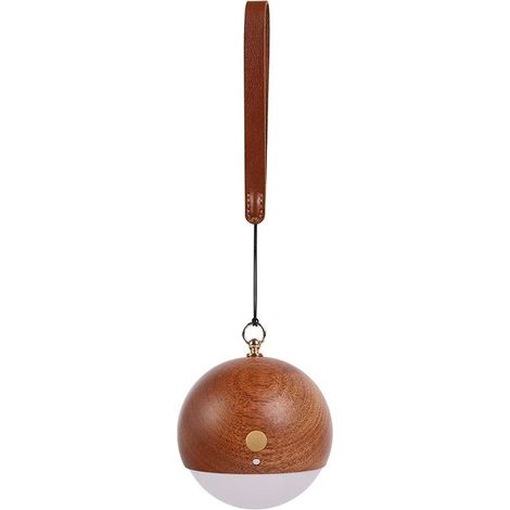 Lampe de chevet intelligente, veilleuse, bois massif, couleur bois de sapelli, 1W, portable, lampe de chevet rechargeabl (1/5)
