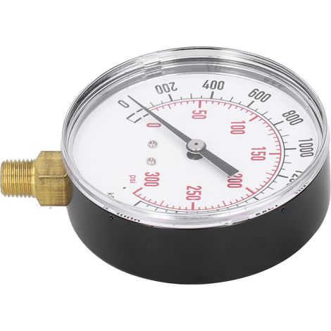 Manomètre à vide double échelle 0-2000 kPa / 0-300 psi, jauge de pression compacte pour mesures précises