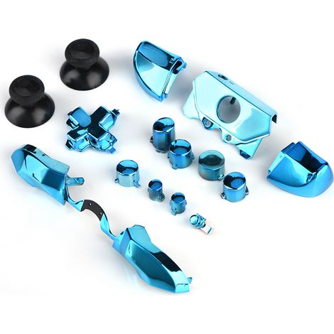 Kit de boutons de remplacement pour manette Xbox One avec connecteur audio 3.5mm (Couleur Bleu)