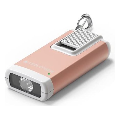 Ledlenser K6R Torcia Portachiavi, 400 Lumen, Ricaricabile, con Interfaccia USB-A, con Luce Rossa, Oro (1/4)