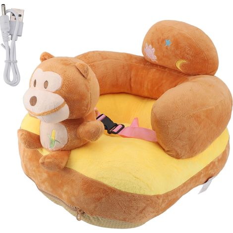 Siège de soutien pour bébé, canapé en peluche douce et confortable, angles réglables, fonction Bluetooth, support pour bébé à l'intérieur. (1/5)