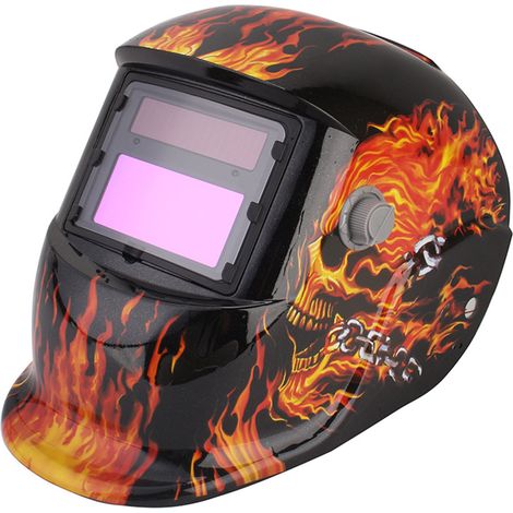 Masque de soudage à atténuation automatique alimenté par énergie solaire, adapté aux machines à souder MIG, MMG et TIG, alimenté par batterie au lithium, avec alimentation de secours solaire. (1/5)
