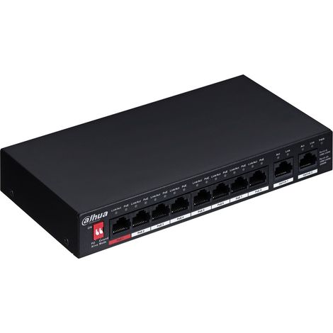 Dahua Technology PoE PFS3010-8ET-96-V2 switch No administrado Gigabit Ethernet (10/100/1000) Energía sobre Ethernet (PoE) Negro (1/5)