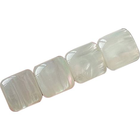 Pince À Cheveux En Opale Blanche - Accessoire Acrylique Pour Frange Et Coiffure Élégante - Lot De 1 (1/5)