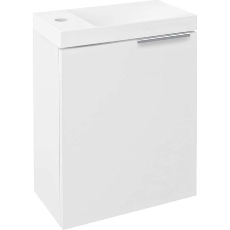 Sapho Latus - Mueble de lavabo 39x50x22 cm, 1 puerta I/D, blanco LT110-3030