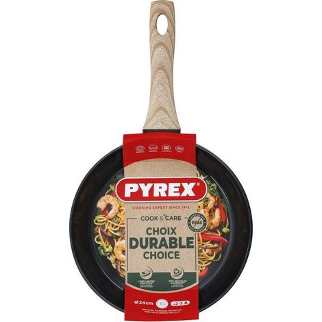 Padella Pyrex Cook & Care 24 cm Induzione Antiaderente Nera