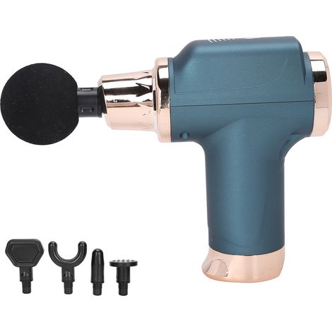 Mini masseur musculaire électrique pour épaules, cou et bras, massage relaxant en profondeur avec 5 embouts bleus (1/5)