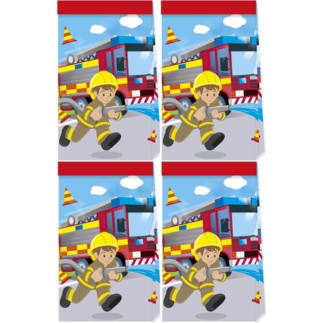 Geburtstagstüten der Feuerwehr, 4 Stück. (1/3)