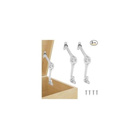 Charnières de Couvercle Réglables pour Coffres en Bois, Support de Couvercle Ajustable, Lot de 2 (1/5)