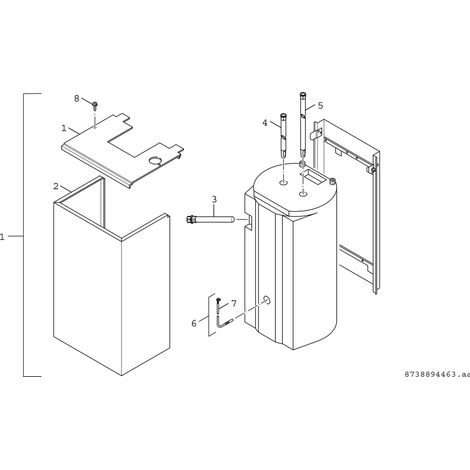 Bosch Systemspeicher Stora W 50 OB B, 50 Liter, wandhängend, 770x450x360mm, Weiß (1/3)