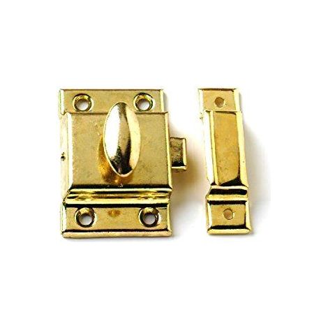 Bulk Hardware BH02220 Loqueteau tournant de placard Electro-Laiton, 45 mm