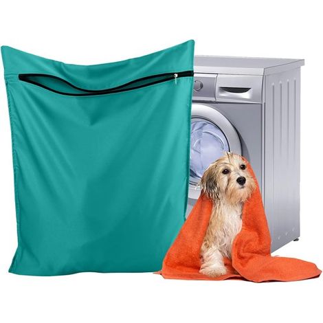 Sacchetti per la biancheria per animali domestici,Sacchetti per la biancheria in poliestere twill,70 x 80 cm,gatti e conigli (Blu mare) (1/5)