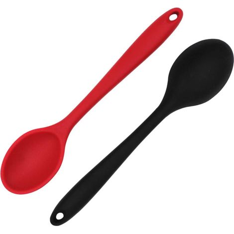 Cuillère À Mélanger En Silicone - Résistant Jusqu'à 250 °C - Sans BPA - Pour Cuisine Et Service - Lot De 2 (1/5)