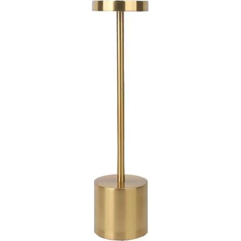 Lampe de table sans fil rechargeable, 3600mAh lampe de bureau LED en métal design charge usb, 3 modes de couleur, pour chevet, exterieur, terrasse, restaurant (1/5)