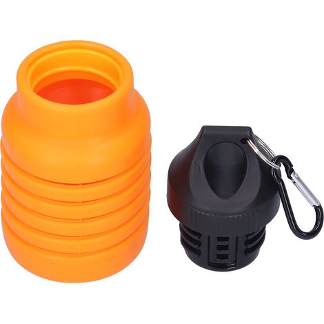 Gourde pliable en silicone de 500 ml avec bouchon en plastique, idéale pour les voyages. (1/5)