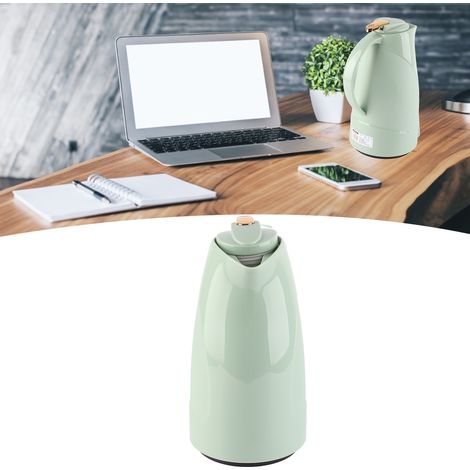 Isolierte Glasflasche (1,6 l), Thermoskanne für Zuhause oder Büro, im Stil einer europäischen Kaffeemaschine, finnische Kollektion: Tannengrün (1/5)