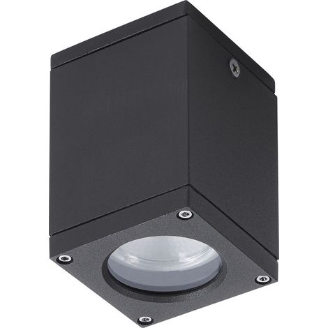 Plafón de superficie CUB cuadrado GU10 4,50 W IP54 Antracita (1/4)