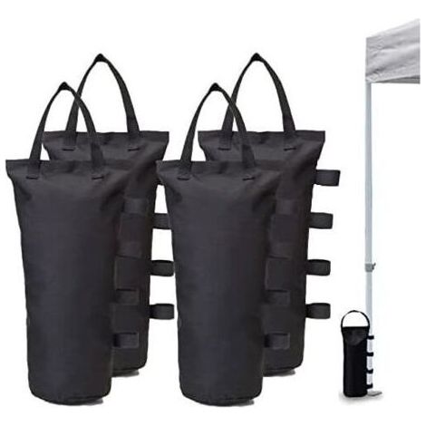 PA 4er-Pack Gewichtstaschen, Beingewichte für Pop-Up-Zelt, Pavillongewichte, Pavillongewichte, Gewichte für Pavillon, Terrassenschirm, Schwarz (1/4)