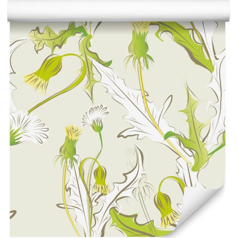Papel pintado de flores de diente de león para salón y dormitorio, 50x1000 cm. (1/5)