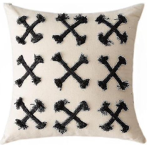 Housse de canapé au trait abstrait, coussin de chevet, housse de coussin lombaire