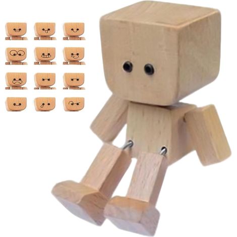Décorations pour Tableau De Bord - Figurine Balançante de Bonhomme en Bois (1/5)