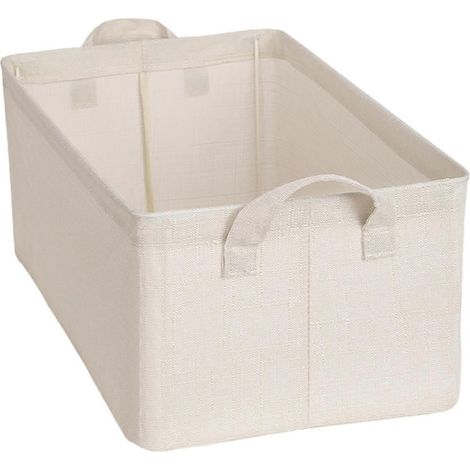 Aufbewahrungskorb, Wäschekorb, faltbar, zusammenklappbar, Kleiderorganizer, Aufbewahrungsboxen für Spielzeug, Kleidung, Socken, Schreibtisch, Wohnzimmer-Bamboo Cotton (1/5)