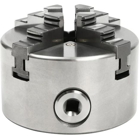 Mandrino autocentrante a 4 griffe, alta precisione, serraggio regolabile, argento (1/2)