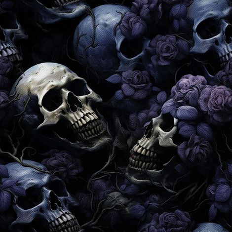 Tela decorativa para exteriores Oxford - Motivo de calavera I DX4069 (1/5)