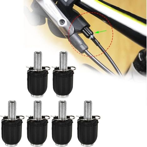 Lntyq Ajusteurs de Câble de Vélo Vis de Réglage du Câble de Vélo M5 pour Thumb Shifter Réglage des Câbles de Frein à Disque 3Pairs (1/5)
