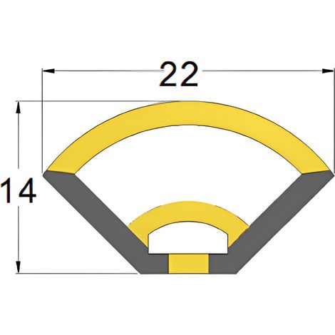 Jandei - Perfil flexible de silicona para tira LED. Difusión frontal. Emisión frontal. 22x13. Pcb (1/2)