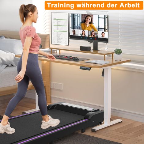 Tapis de course pliable pour la maison et le bureau - tapis de course pour bureau, mini tapis roulant avec moteur de 2,5 CV jusqu'à 8 km/h