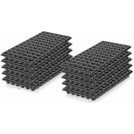 Plateaux de semis à 72 alvéoles, lot de 10 kits de culture pour la germination des graines et le développement des plantules, blanc et rouge (1/5)