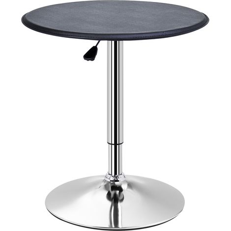 Mesa alta redonda ajustable Ø63 cm negra HOMVRA (1/5)