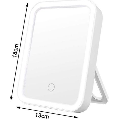 Miroir de maquillage LED - - Portable - Éclairage réglable - Écran tactile - Rechargeable (1/5)