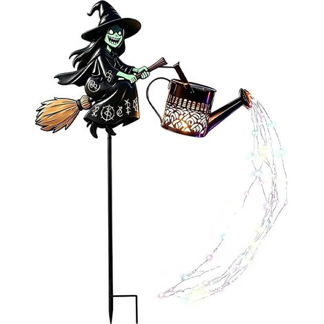 Guirlande Sorcière Halloween Guirlande Lumineuse Solaire Multicolore À  Décoration D'Halloween Pour Maison Pour Cour Jardin Pelouse Maison (1/5)