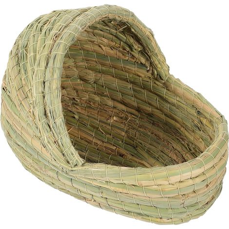 Cabane pour Petits Animaux en Paille Tressée, Nid Confortable pour Poules Forme de Pantoufle, Ponte et L'élevage des Poules (1/5)