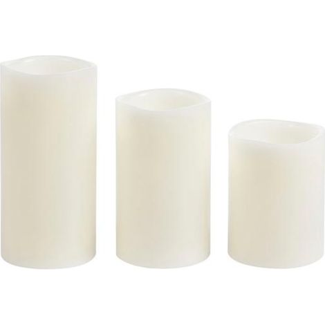 Juego 3 velas Led ø 75 mm -