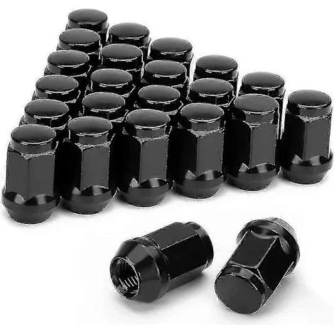 24 écrous de roue 12x1,5, tête fermée, coniques, pour Land Cruiser 2007-2022 et Sequoia Black 2001-2007 - D (1/5)