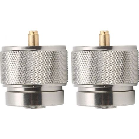 Campingkocher-Adapter – 2 Stück, tragbarer Butan-/Propangas-Konverter, kompatibel mit 220/230-g-Kartuschen, leichtes Aluminium