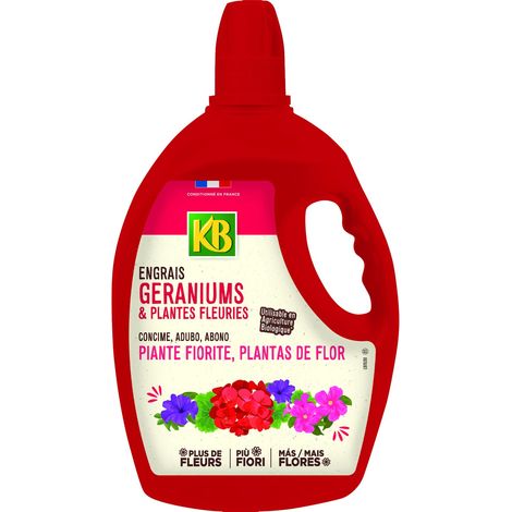 Engrais liquide organo minéral - géraniums et plantes fleuries 2,5L (1/2)