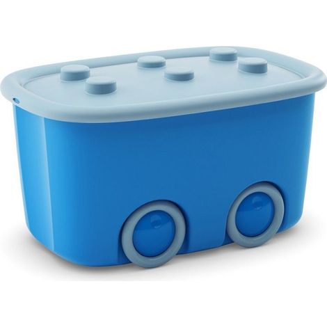 CONTENITORE FUNNY BOX 58X39XH32CM AZZURRO (1/7)
