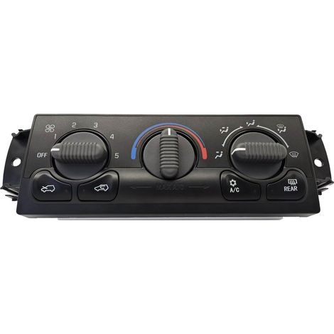 Panel de control de climatización delantero 599-218 con interruptor de desempañador de ventana trasera. Compatible con Chevrolet Tahoe, Avalanche, Suburban, Silverado y GMC Yukon Sierra 1999-2002.
