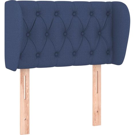 Maison Exclusive - Kopfteil mit Ohren Blau 83x23x78/88 cm Stoff