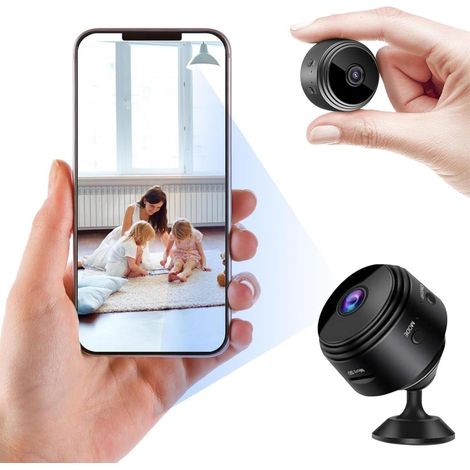 Caméra HD WiFi de surveillance universelle sans fil intérieure/extérieure, caméra de surveillance portable avec vision nocturne infrarouge, détection de mouvement (1/5)