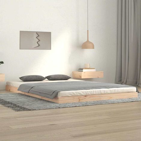 Cadre de lit sans matelas 120x200 cm bois de pin massif (1/5)